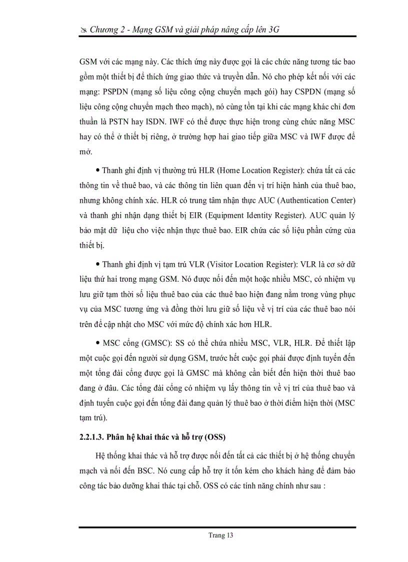 image for page Đồ án tốt nghiệp Công nghệ wcdma và giải pháp nâng cao GSM lên wcdma