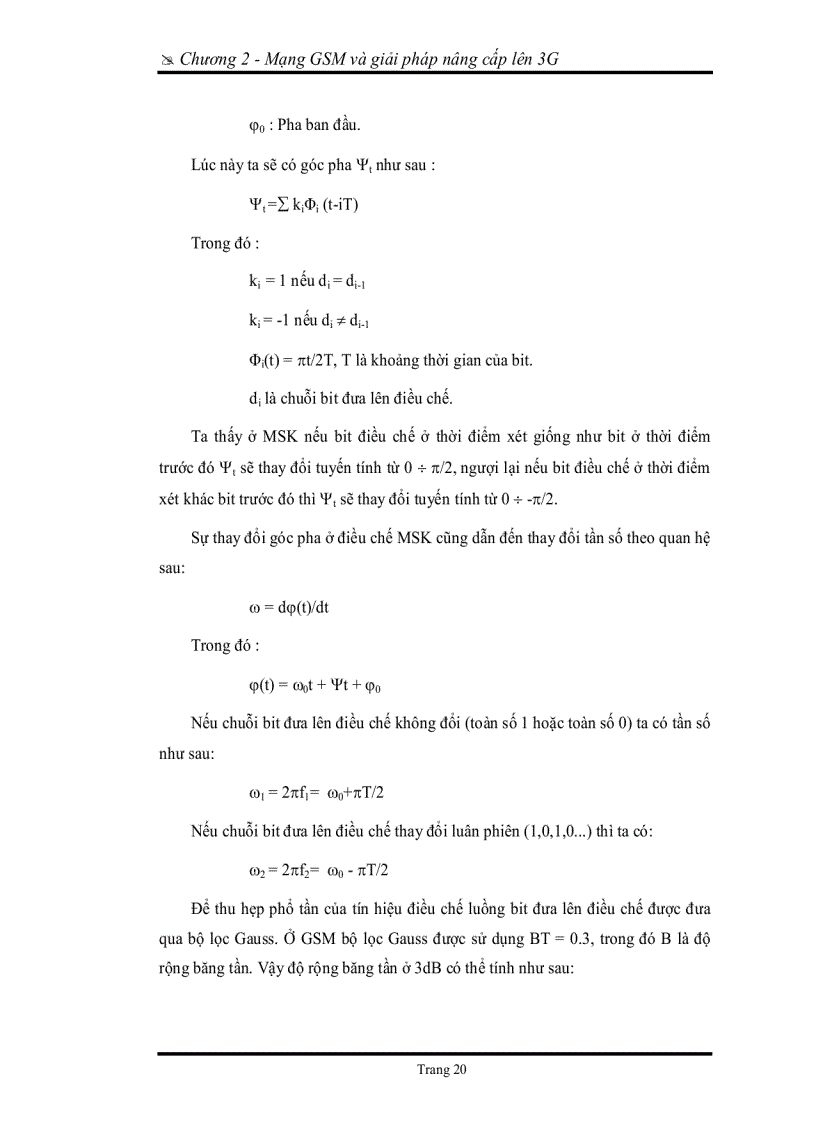 image for page Đồ án tốt nghiệp Công nghệ wcdma và giải pháp nâng cao GSM lên wcdma