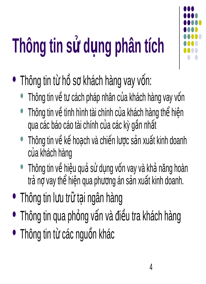 image for page Môn học DỊCH VỤ NGÂN HÀNG HiỆN ĐẠI Bài 4a Phân tích tín dụng và quyết định cho vay