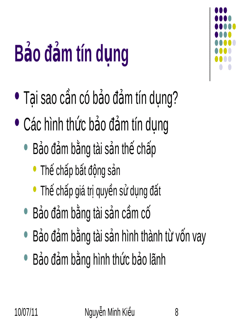 image for page Môn học DỊCH VỤ NGÂN HÀNG HiỆN ĐẠI Bài 3 Những vấn đề cơ bản về hoạt động tín dụng của ngân hàng thương mại