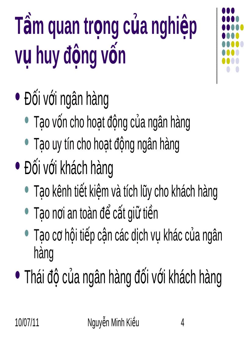 Môn học DỊCH VỤ NGÂN HÀNG HiỆN ĐẠI Bài 2 Nghiệp vụ huy động vốn của ngân hàng thương mại