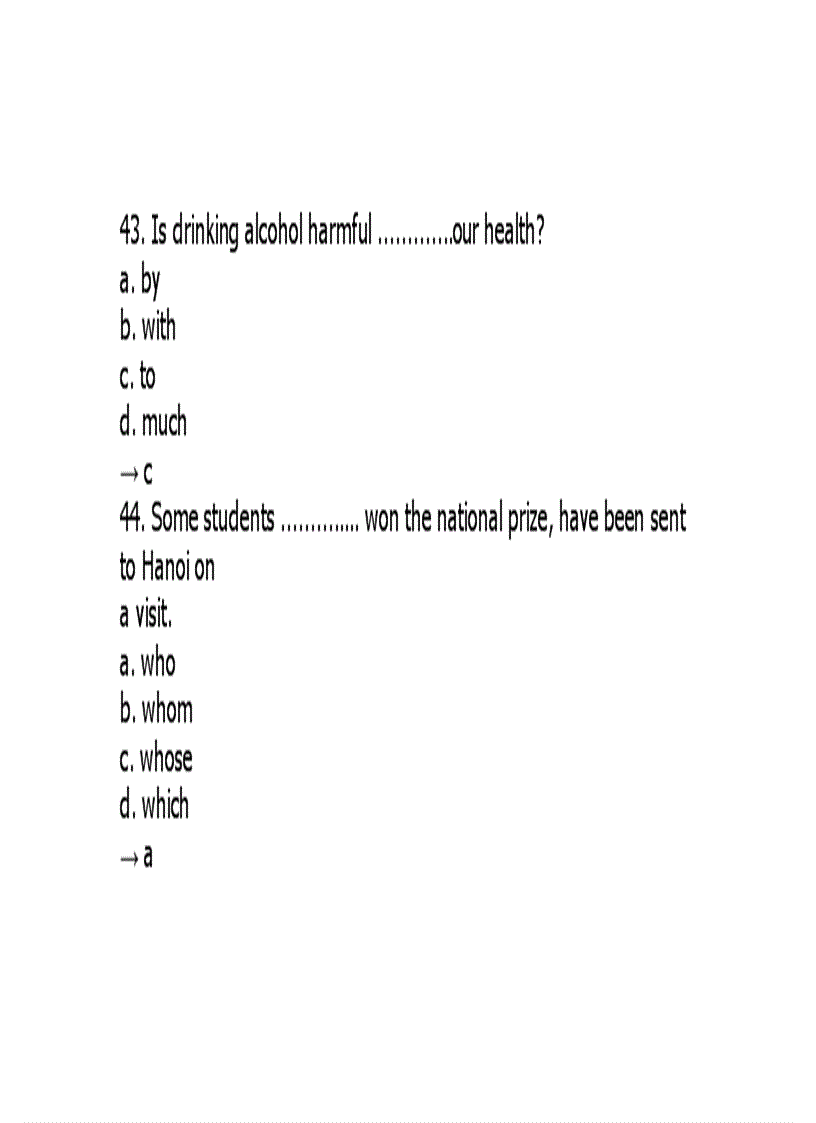 image for page 3500 câu hỏi trắc nghiệm Anh Văn