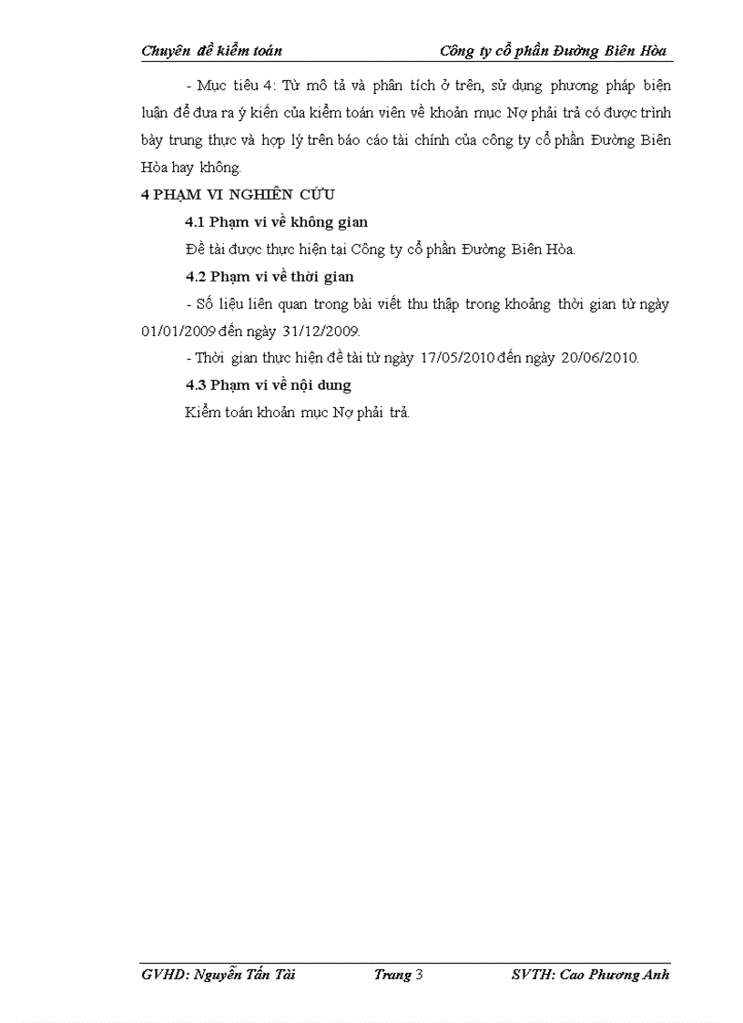 image for page Kiểm toán khoản mục Nợ phải trả tại Công ty cổ phần Đường Biên Hòa