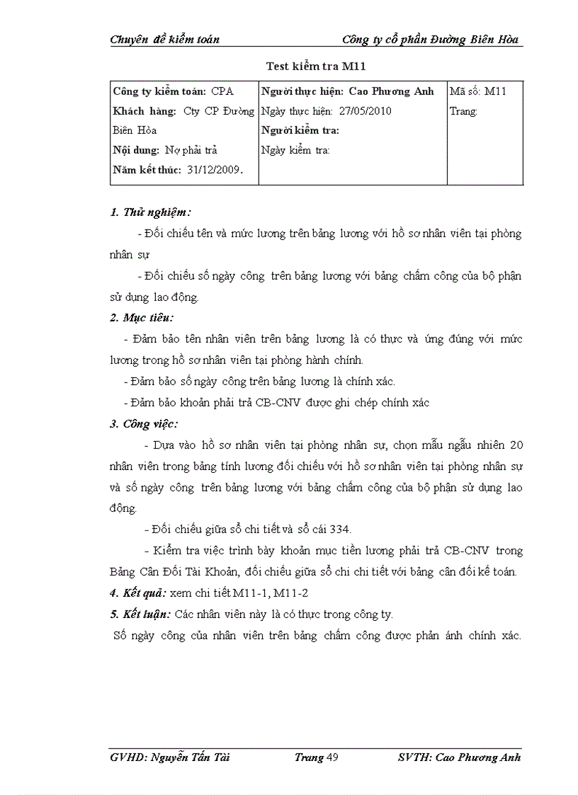 image for page Kiểm toán khoản mục Nợ phải trả tại Công ty cổ phần Đường Biên Hòa