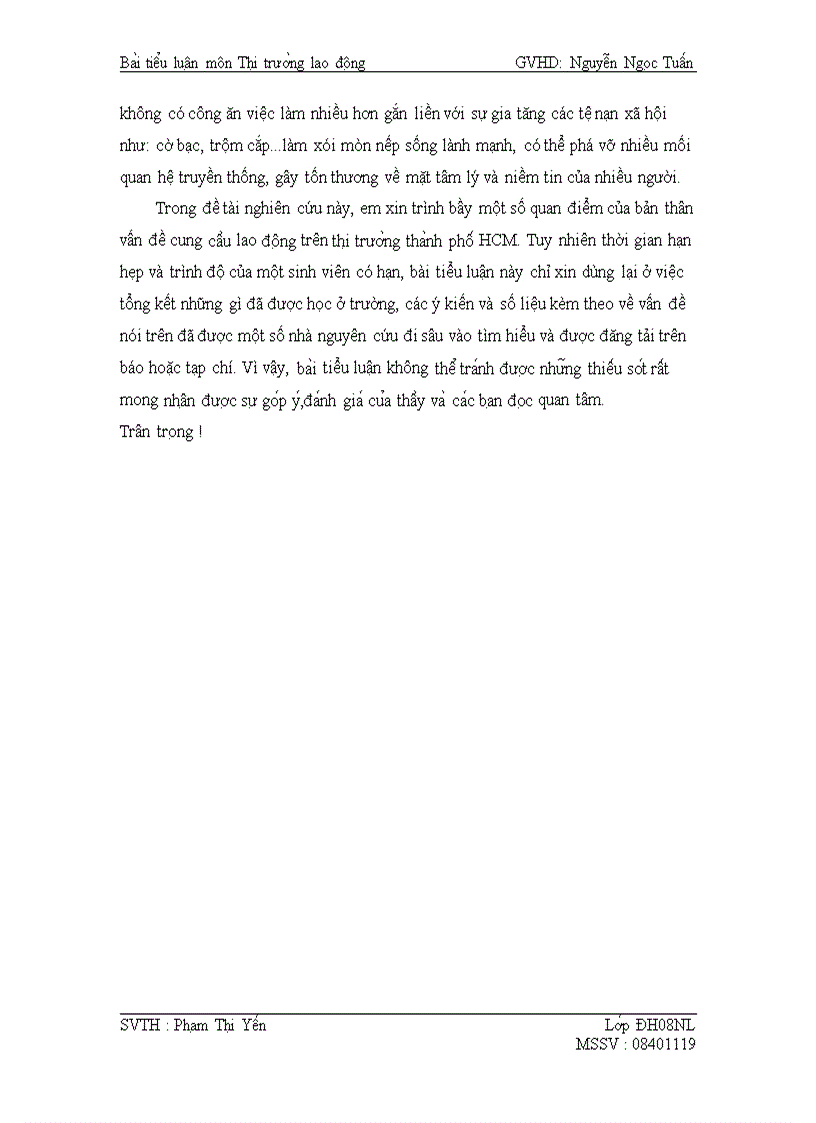 image for page Phân tích tình hình Cung cầu lao động tại Thành phố Hồ Chí Minh hiện nay