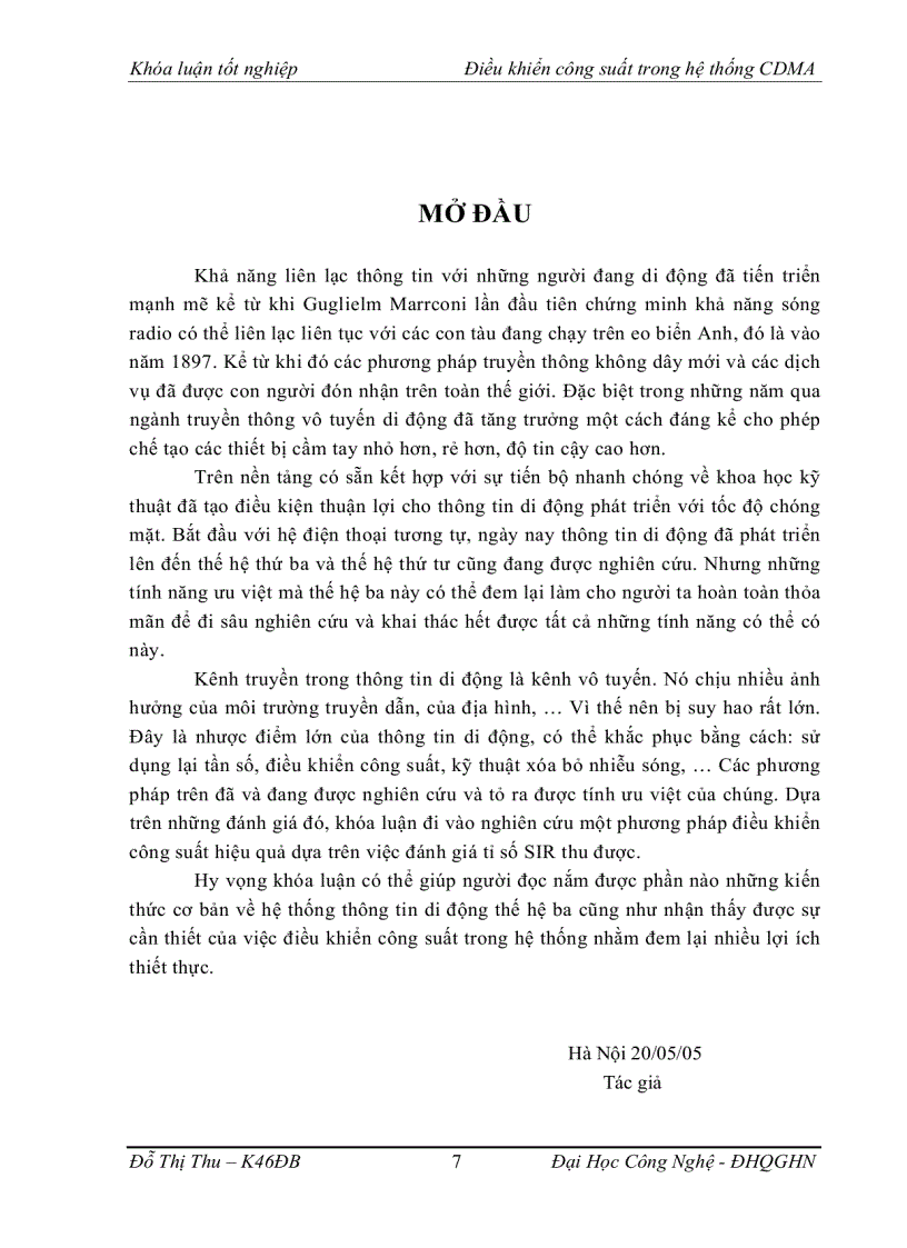 image for page Điều khiển công suất trong hệ thống CDMA