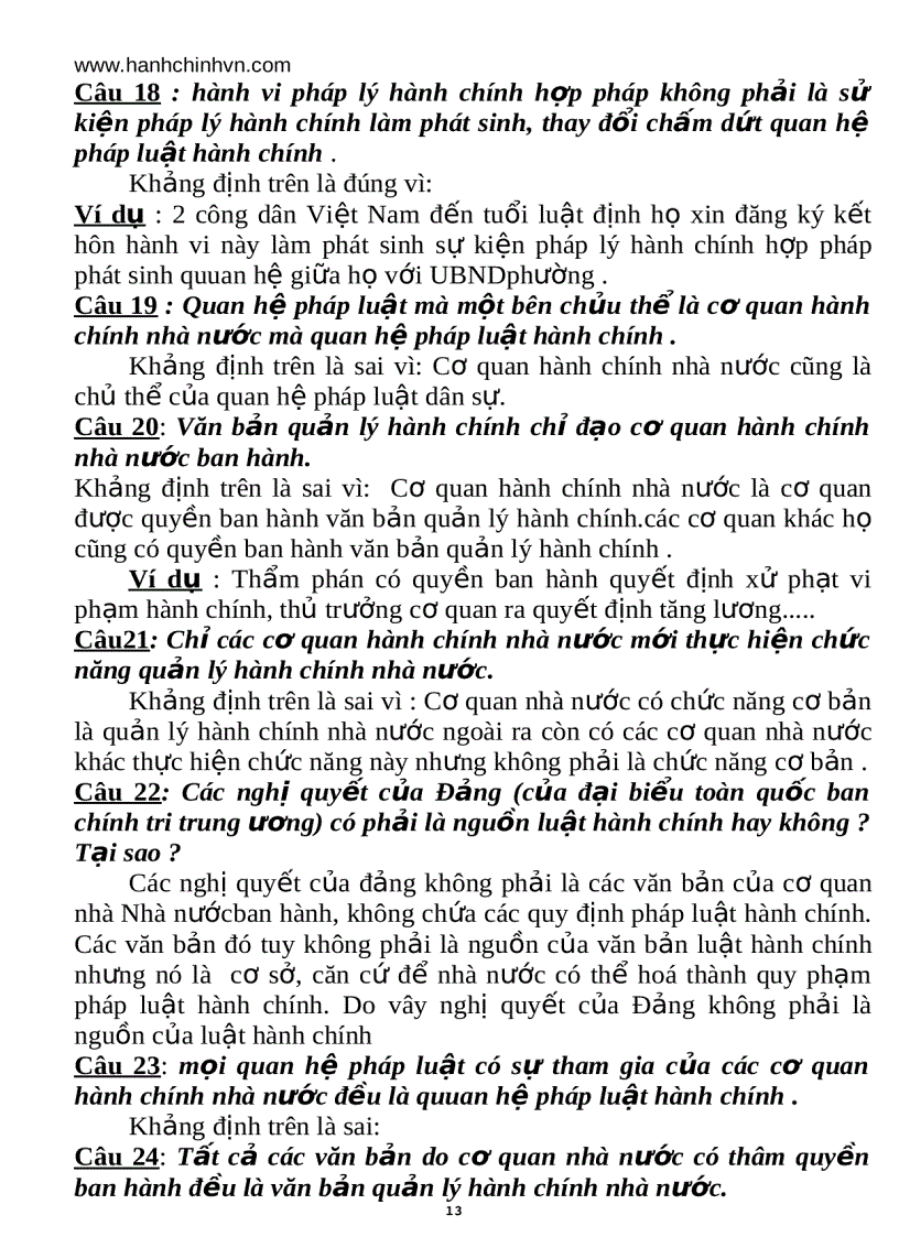 image for page Ngân hàng câu hỏi môn luật hành chính