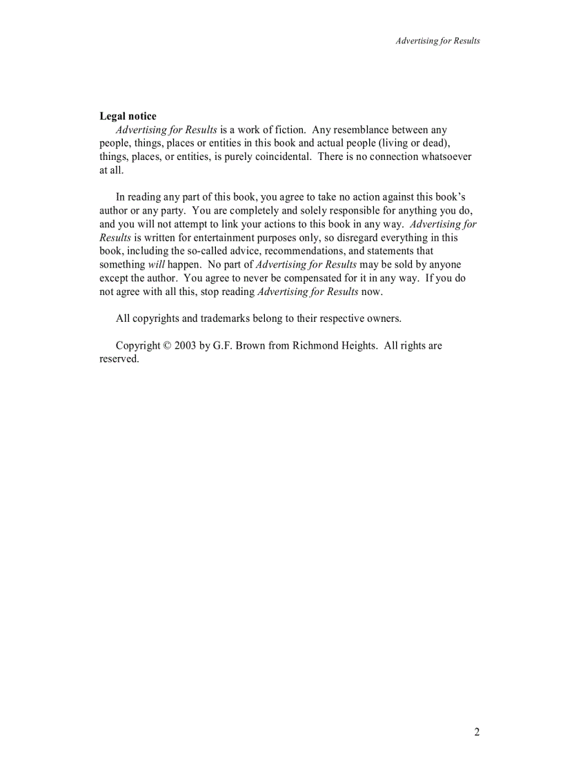 image for page Advertising for Results