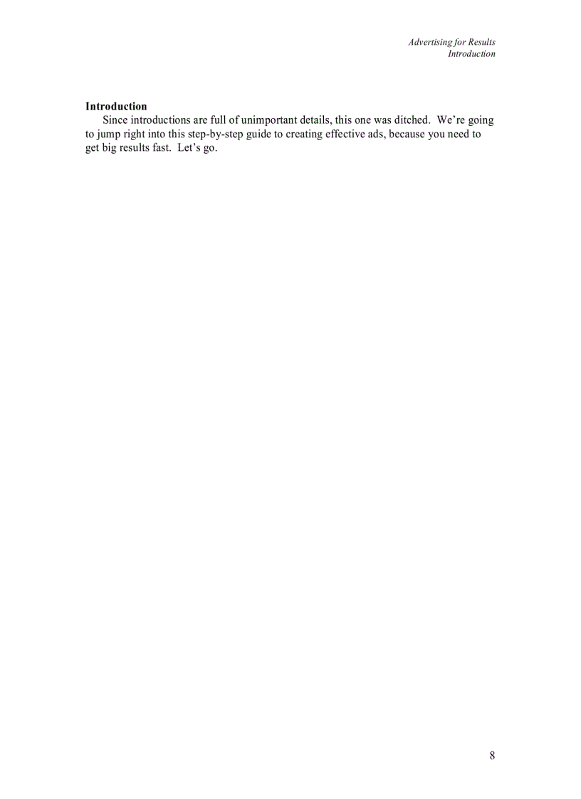 image for page Advertising for Results