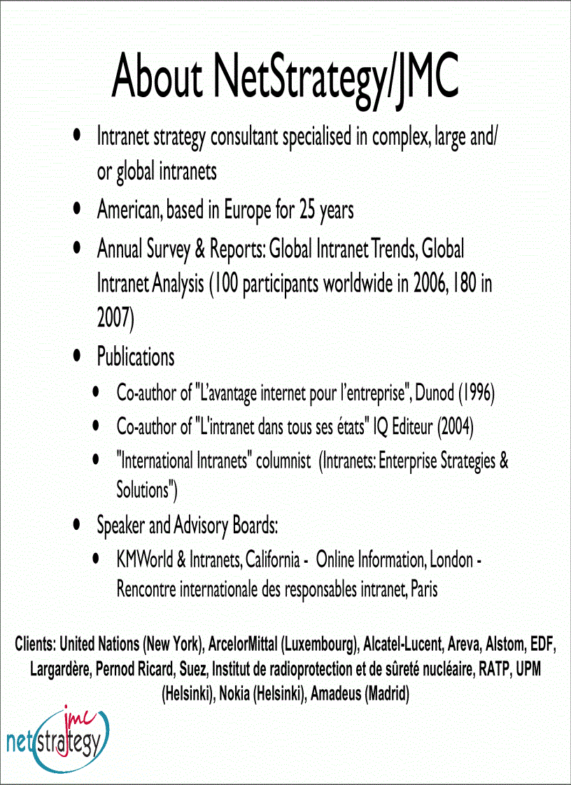 image for page Global Intranet Practices Trends 2007