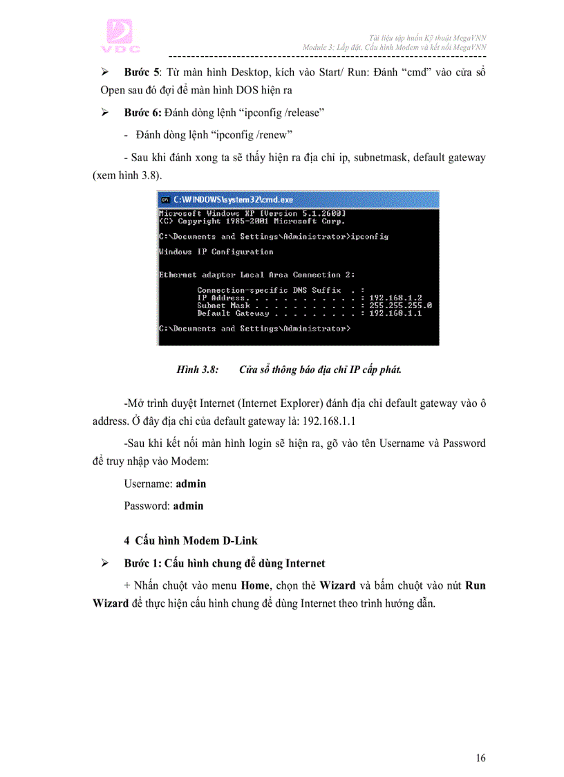 image for page Ebook hướng dẫn lắp đặt cấu hình Modem và kết nối MEGAVNN