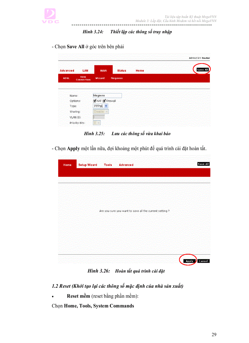 image for page Ebook hướng dẫn lắp đặt cấu hình Modem và kết nối MEGAVNN