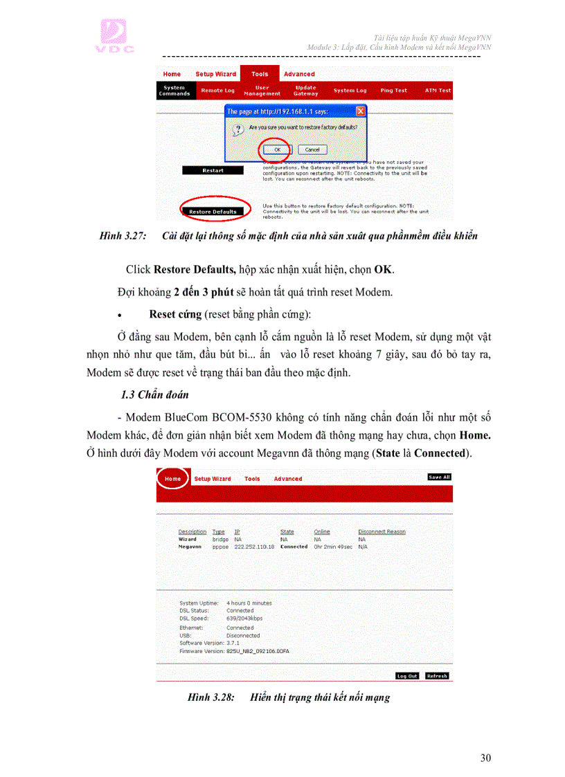 image for page Ebook hướng dẫn lắp đặt cấu hình Modem và kết nối MEGAVNN
