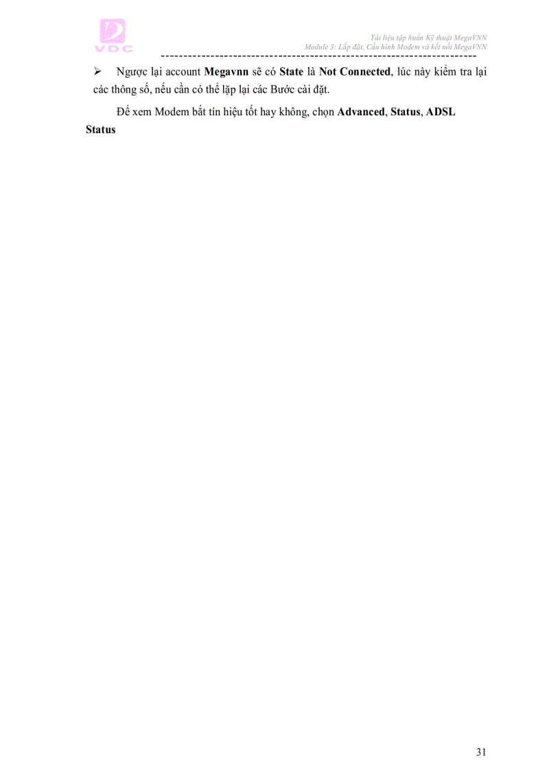 image for page Ebook hướng dẫn lắp đặt cấu hình Modem và kết nối MEGAVNN