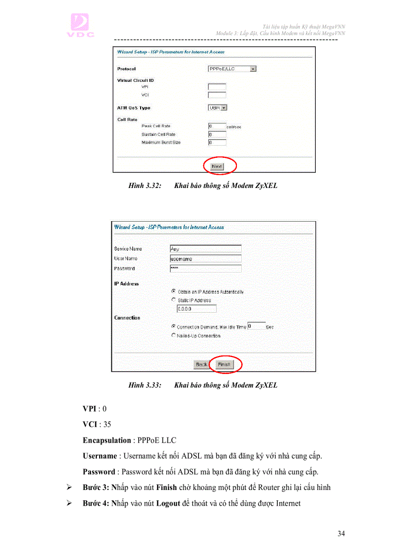 image for page Ebook hướng dẫn lắp đặt cấu hình Modem và kết nối MEGAVNN