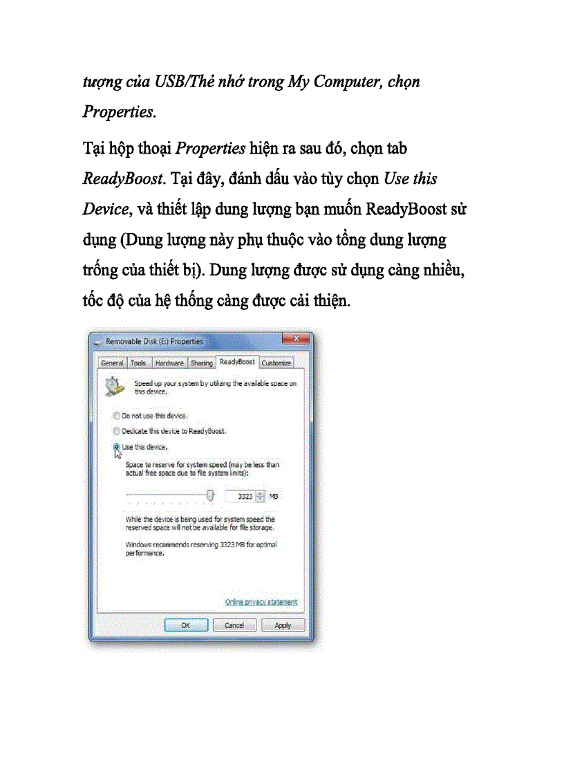 image for page Biến USB thành bộ nhớ RAM để tăng tốc PC