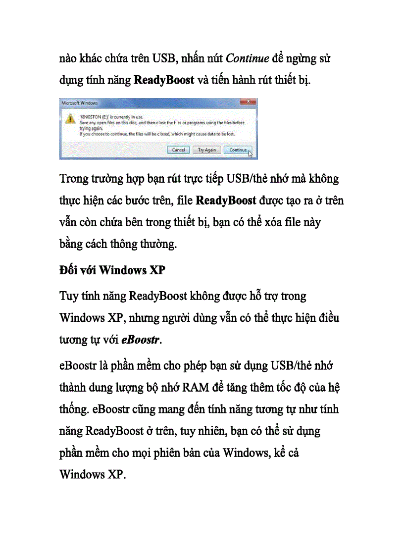 image for page Biến USB thành bộ nhớ RAM để tăng tốc PC