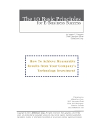 The 10 Basic Principles for E Business Success