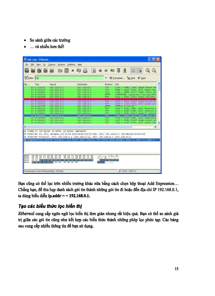 image for page Hướng dẫn sử dụng phần mềm ETHEREAL