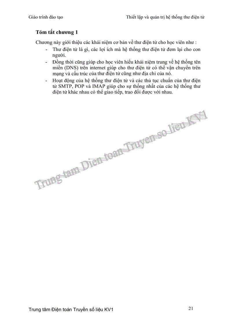 image for page Giáo trình thiết lập và quản trị thư điện tử dành cho sv theo học quản trị mạng