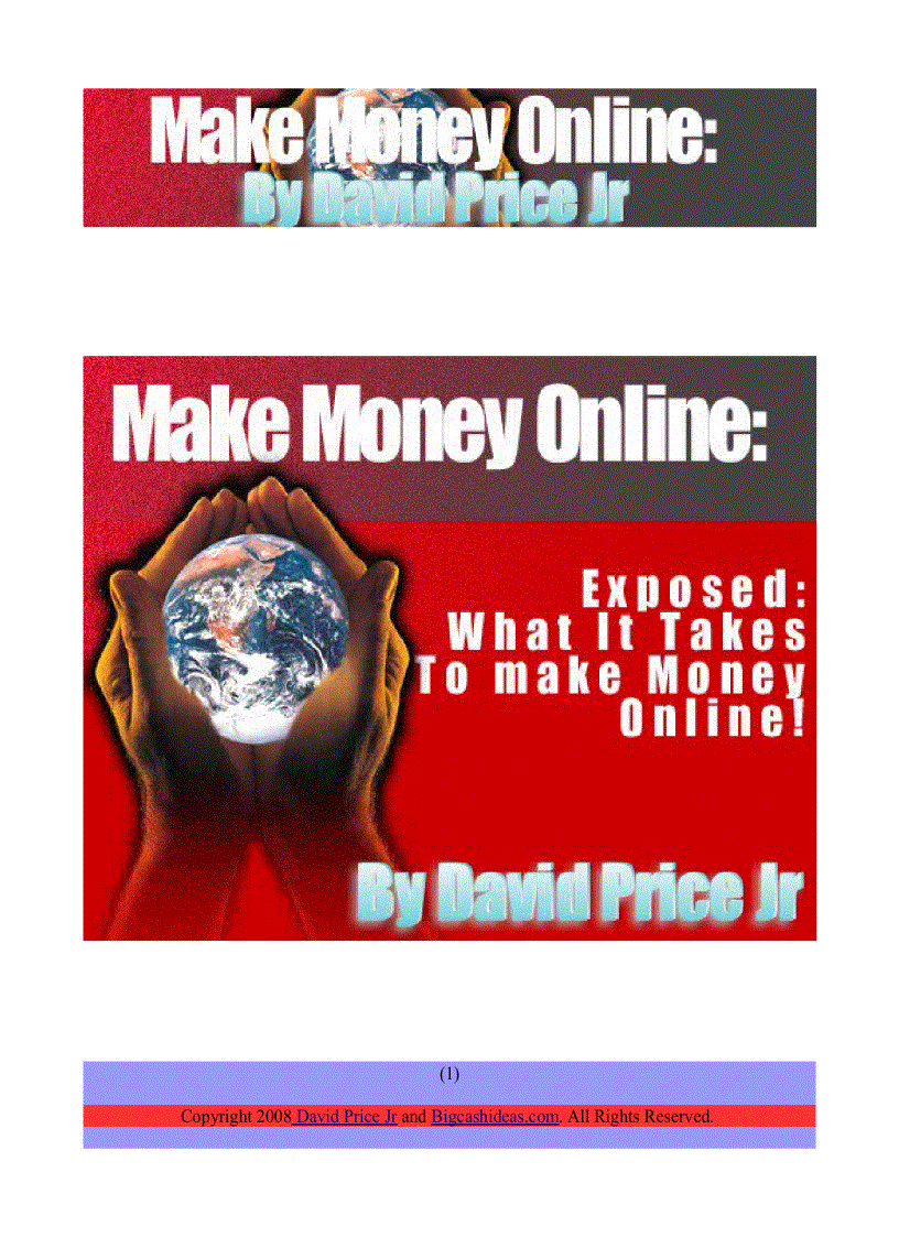 What It Takes To Make Money Online