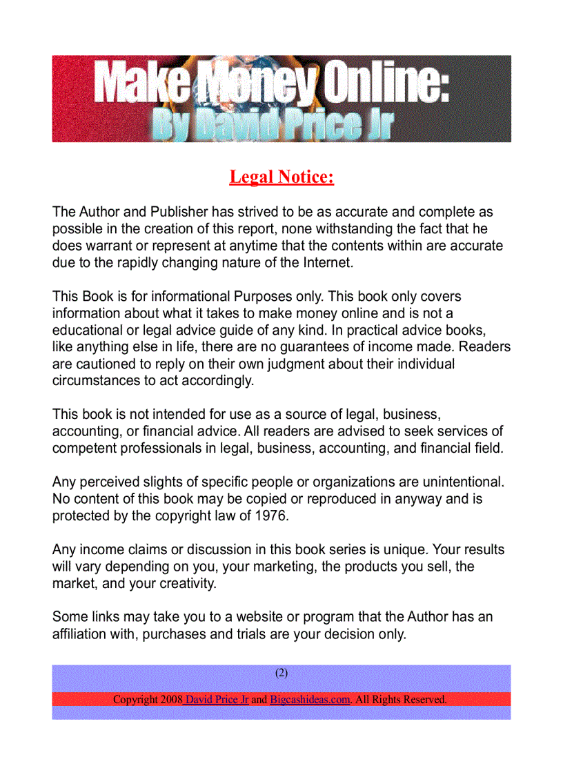 image for page What It Takes To Make Money Online