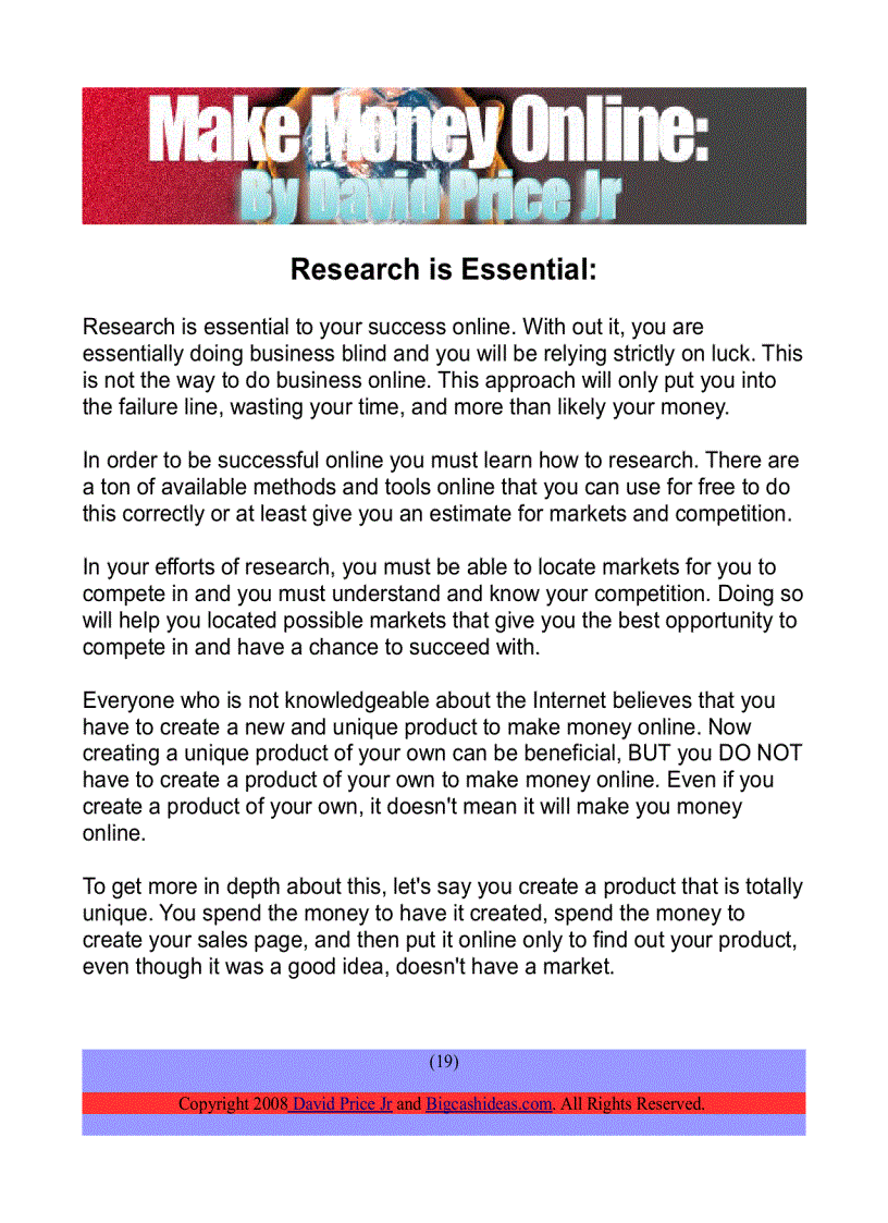 image for page What It Takes To Make Money Online