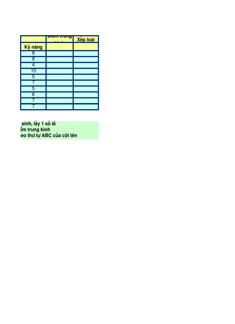 image for page Bài tập Microsoft office Excel nâng cao Bài số 3