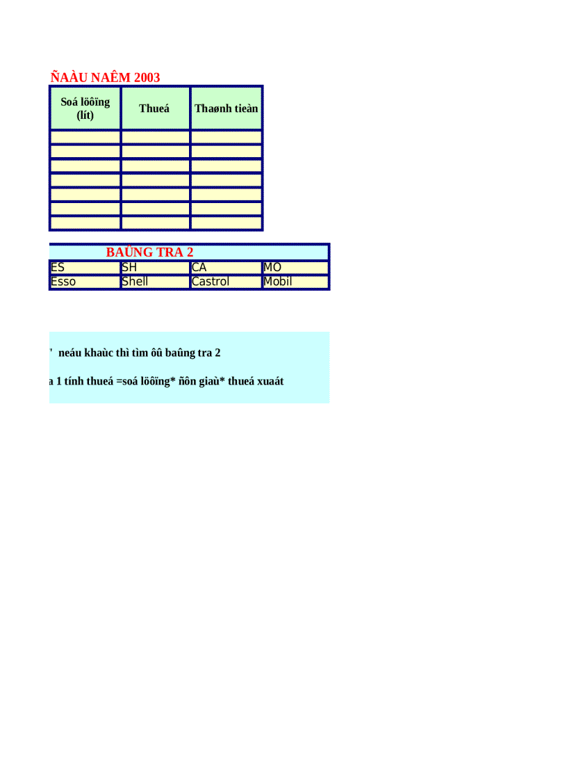 image for page Bài tập Microsoft office Excel nâng cao Bài số 4