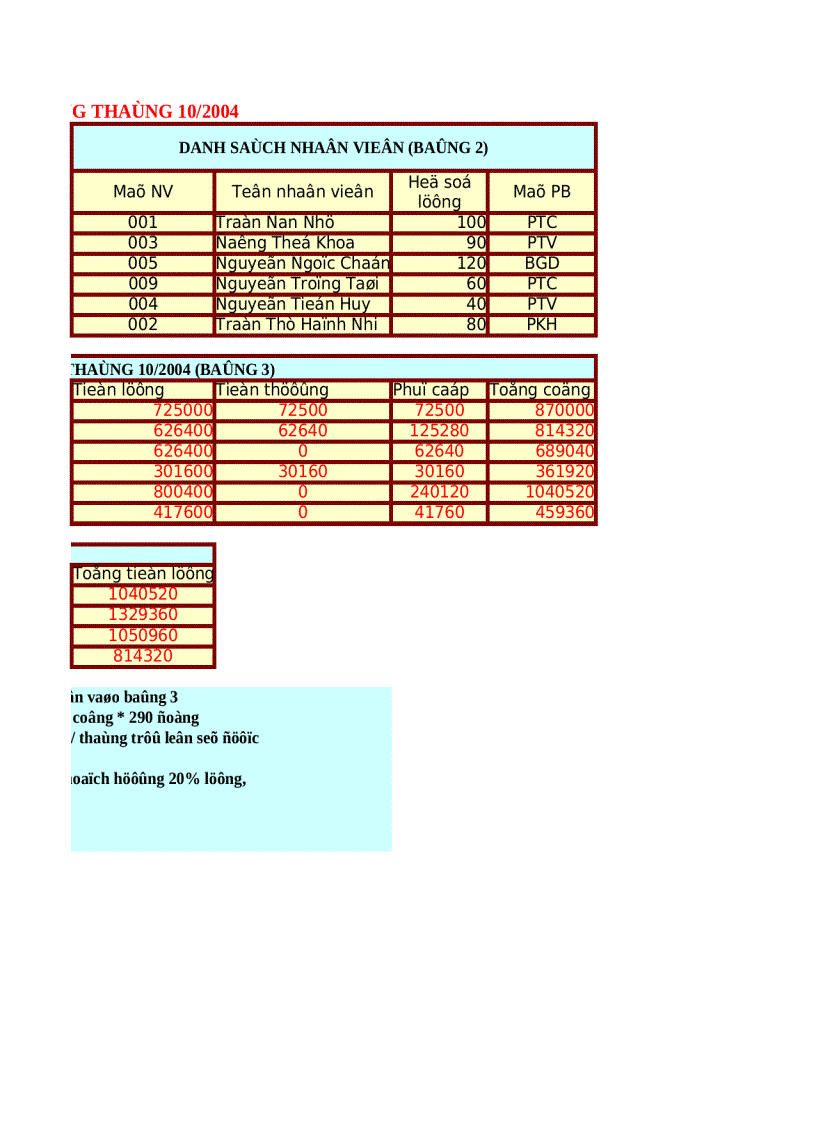 image for page Bài tập Microsoft office Excel nâng cao Bài số 9