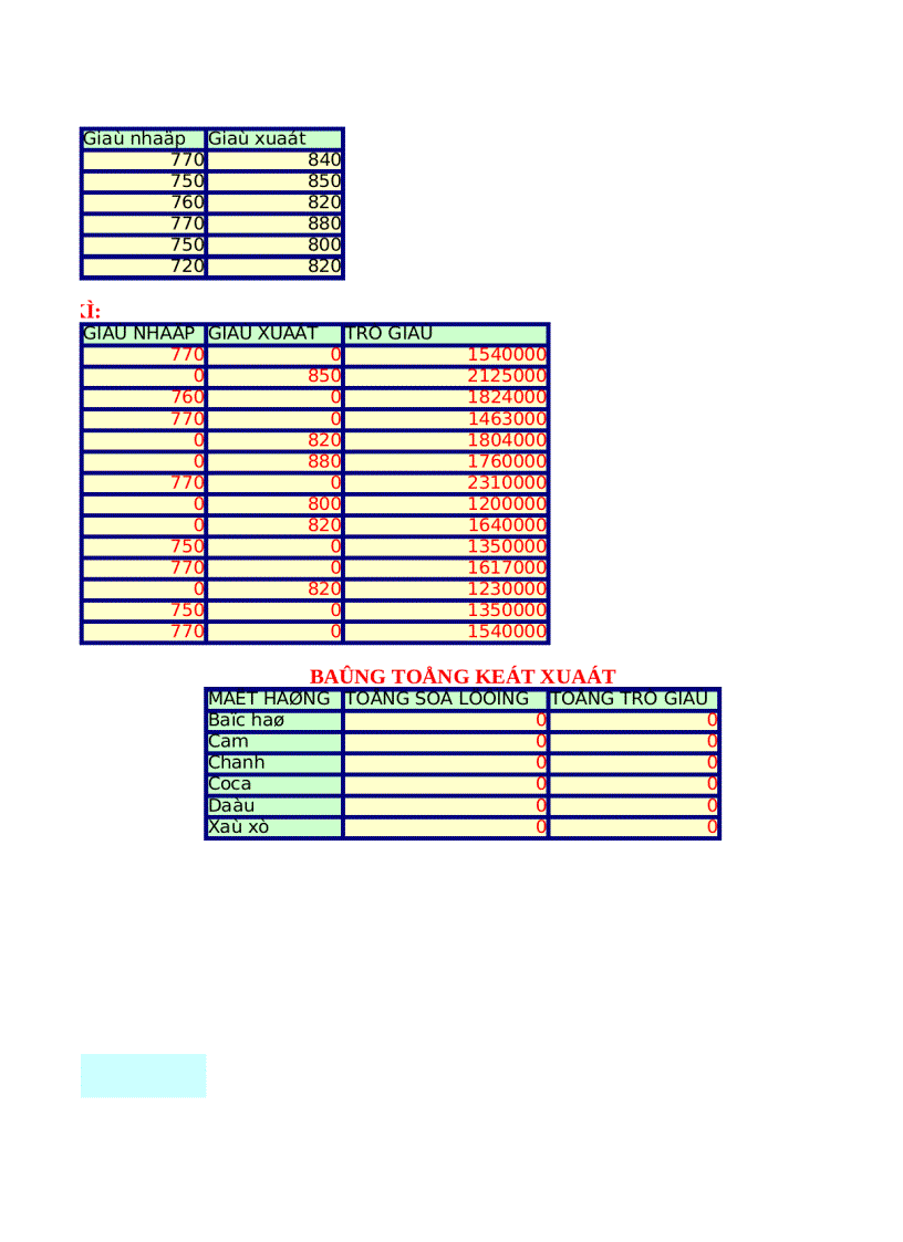 image for page Bài tập Microsoft office Excel nâng cao Bài số 10