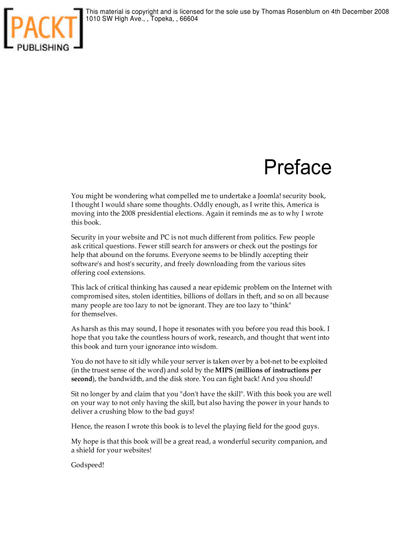 image for page Joomla Web Security Bảo mật Joomla