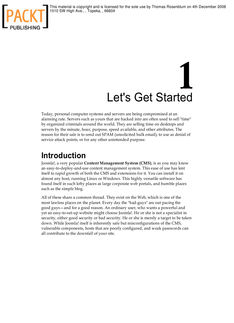 image for page Joomla Web Security Bảo mật Joomla