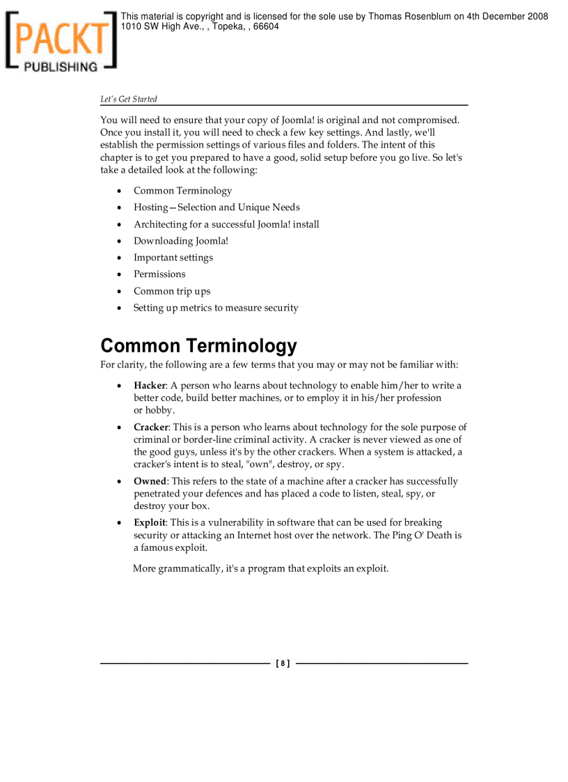 image for page Joomla Web Security Bảo mật Joomla