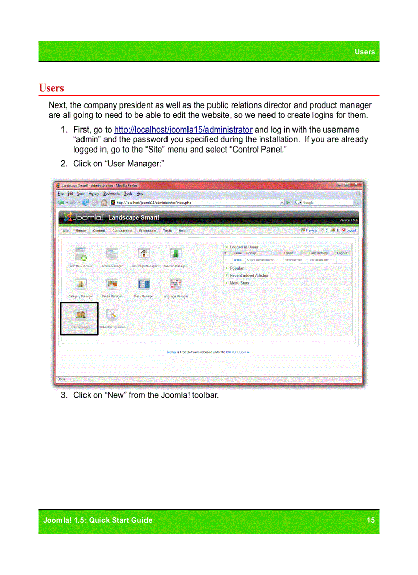 image for page Joomla 1 5 Quick Start Guide Hướng dẫn bạn sử dụng Joomla 1 5
