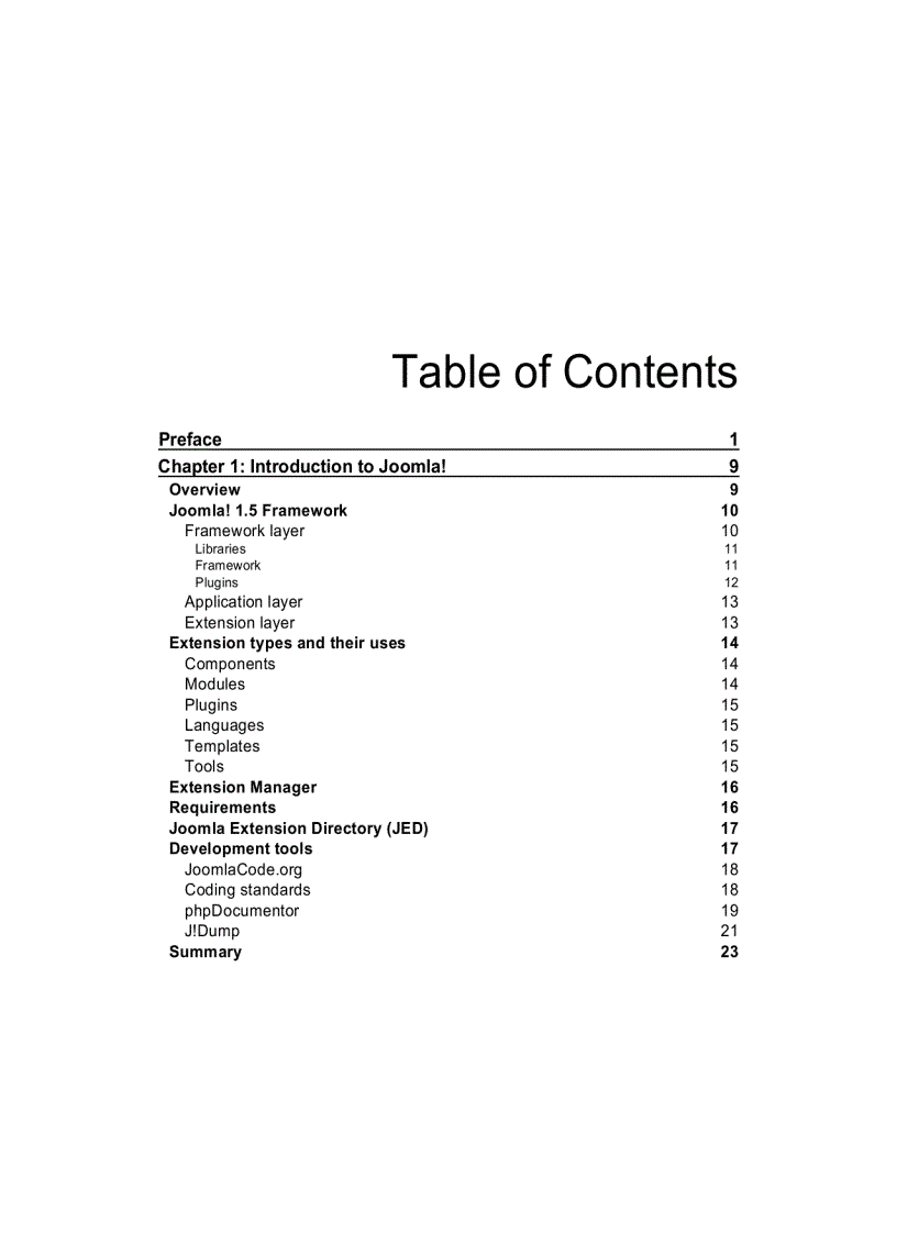image for page Mastering Joomla 1 5 Extension and Framework Development