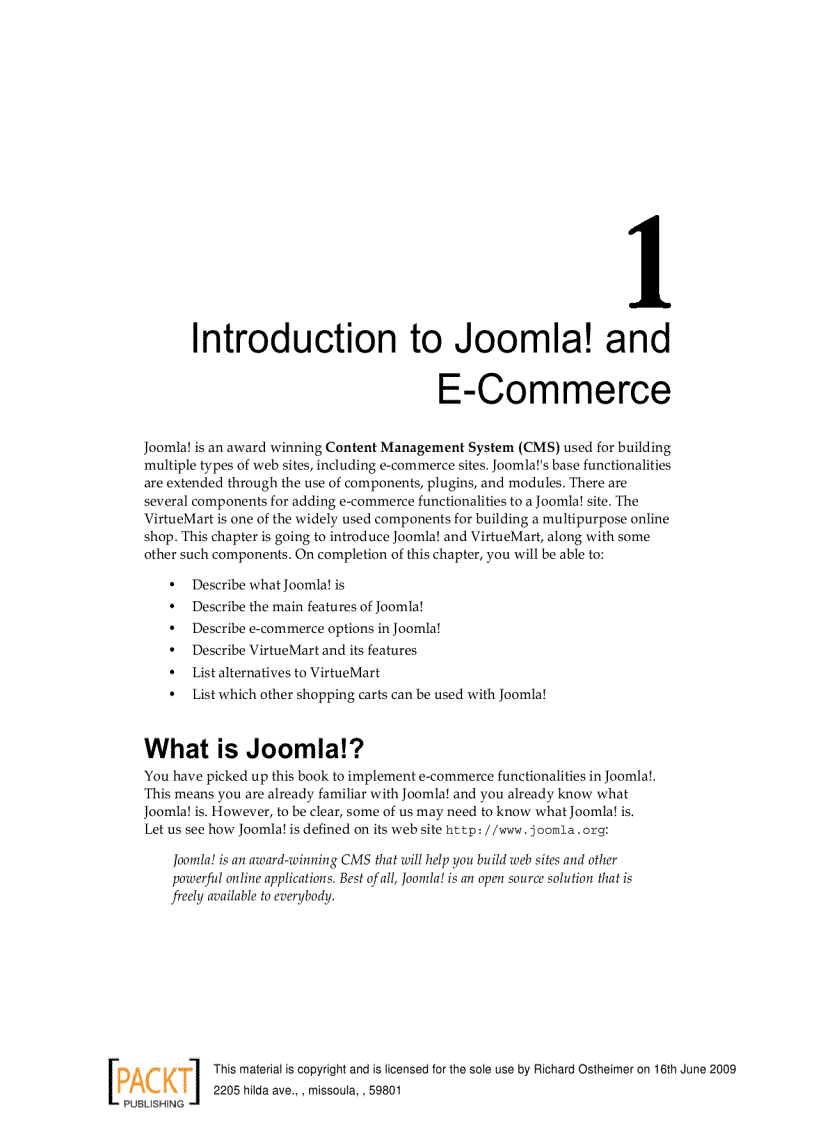 image for page Joomla E Commerce with VirtueMart