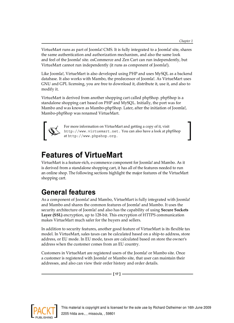 image for page Joomla E Commerce with VirtueMart