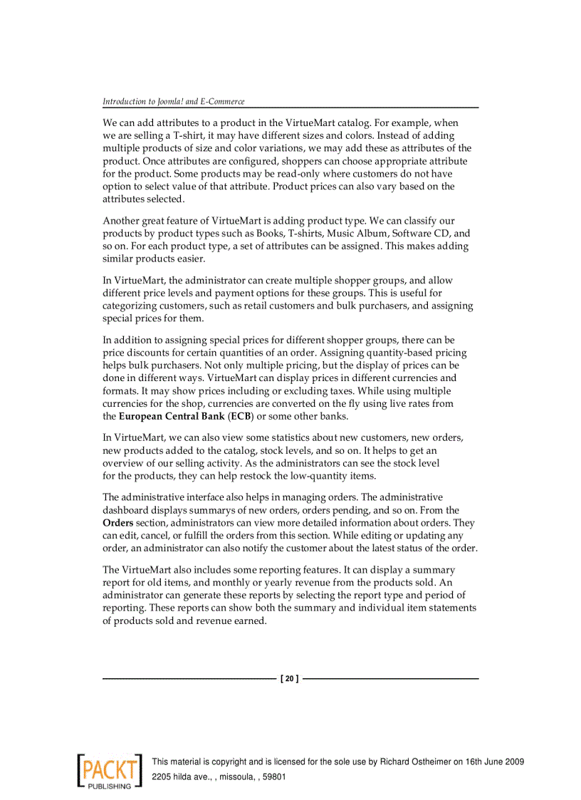 image for page Joomla E Commerce with VirtueMart