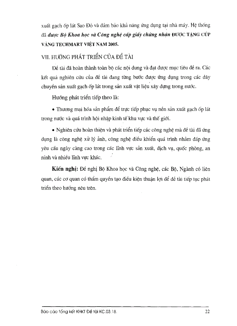 image for page Nghiên cứu thiết kế chế tạo hệ thống tự động hóa nhận dạng và phần loại sản phẩm công nghiệp