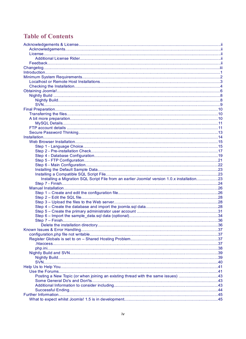 image for page Joomla 1 5 Installation Manual Author Andy Wallace