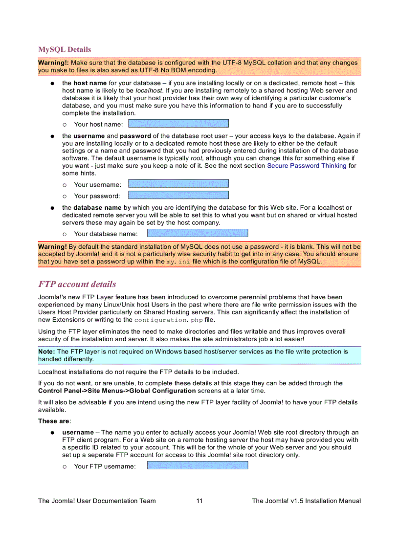 image for page Joomla 1 5 Installation Manual Author Andy Wallace