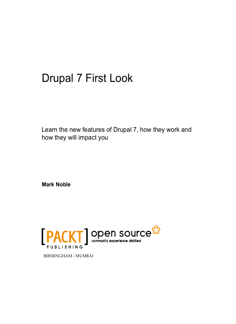 image for page Drupal 7 First Look