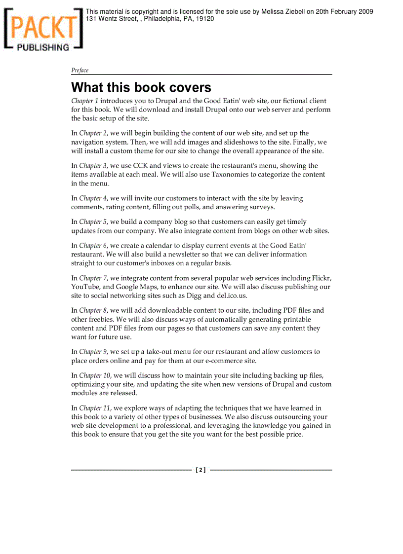 image for page Drupal 6 Site Builder Solutions Mark Noble