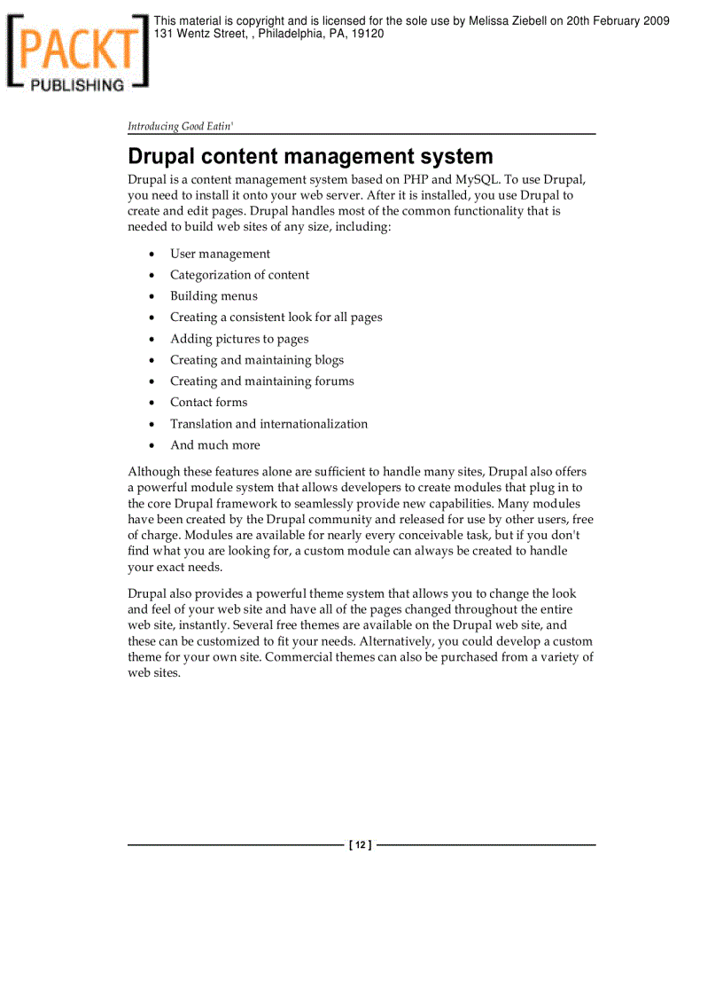 image for page Drupal 6 Site Builder Solutions Mark Noble