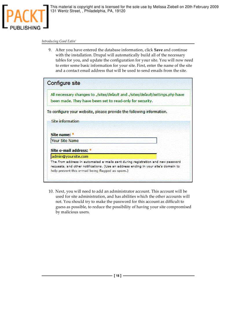 image for page Drupal 6 Site Builder Solutions Mark Noble