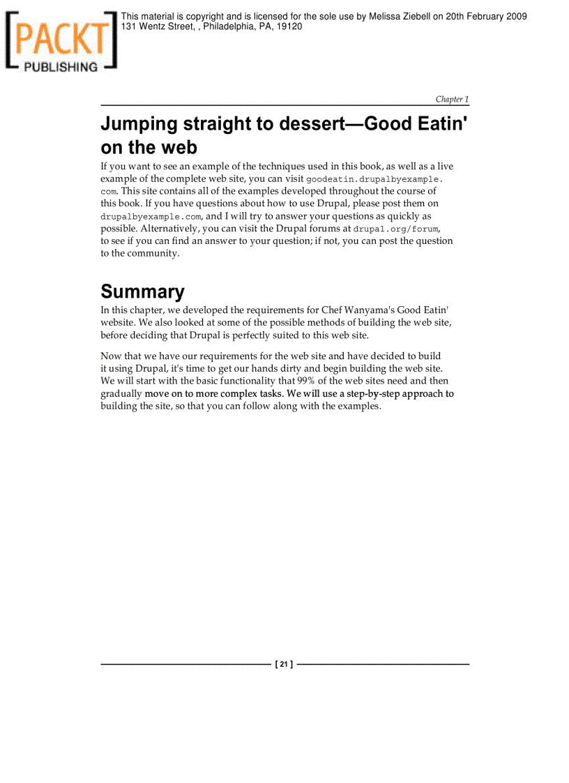 image for page Drupal 6 Site Builder Solutions Mark Noble