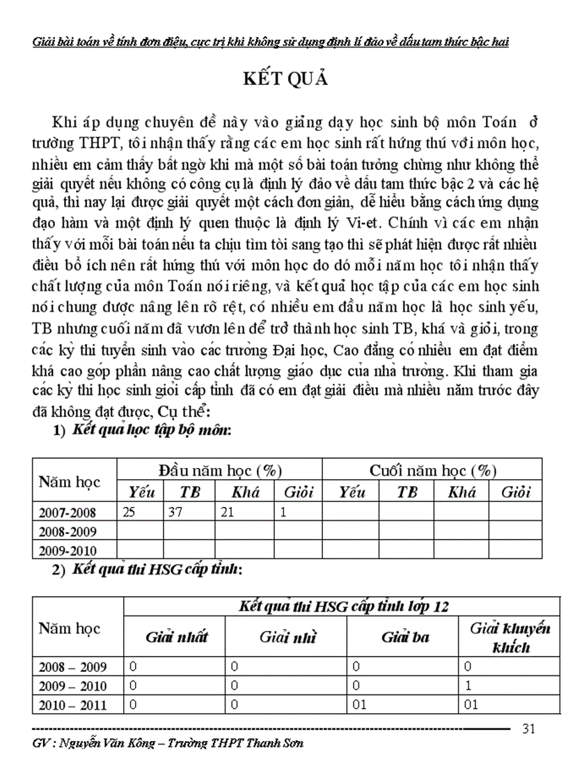 image for page Sáng kiến kinh nghiệm giải bài các toán về tính đơn điệu cực trị của hàm số khi không sử dụng định lí đảo dấu tam thức bậc hai