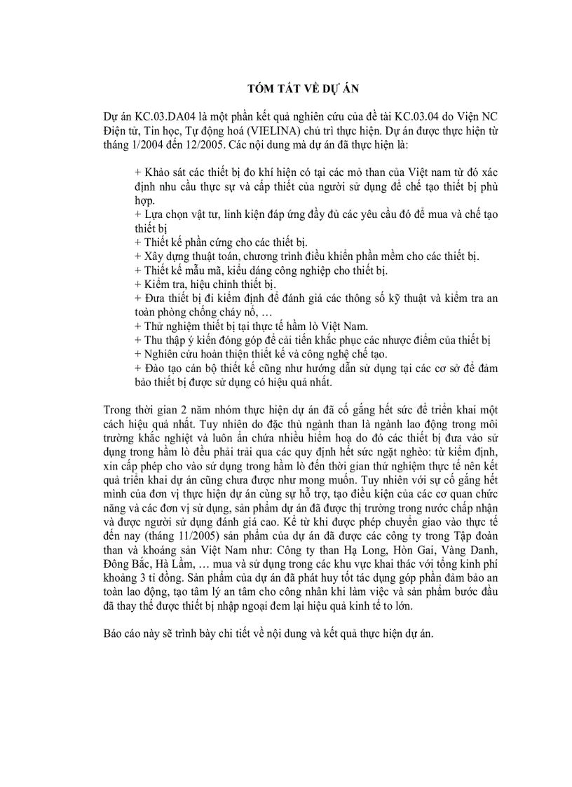 image for page Chế tạo thiết bị tự động đo và cảnh báo khí mêtan cầm tay dùng cho khai thác hầm lò