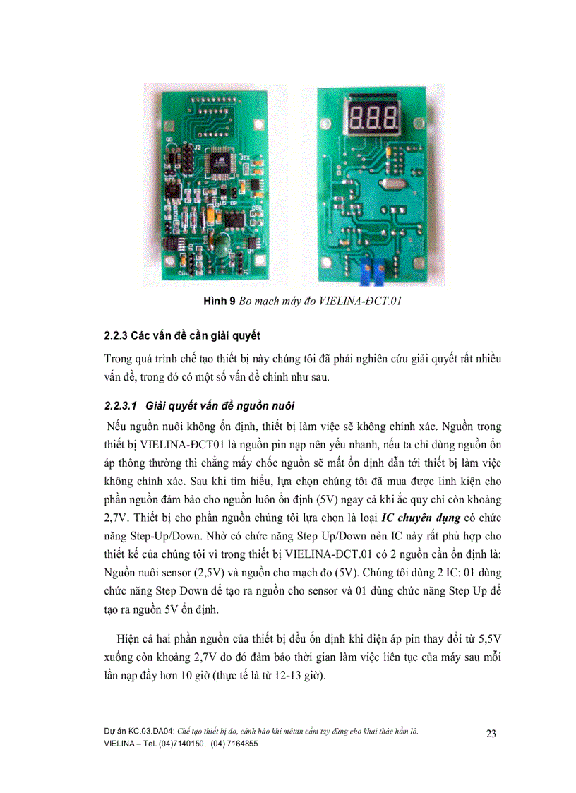 image for page Chế tạo thiết bị tự động đo và cảnh báo khí mêtan cầm tay dùng cho khai thác hầm lò
